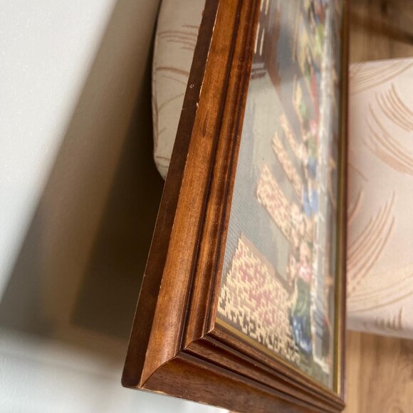 Vtg Needlepoint, Last Supper (Leonardo da Vinci) Framed-Penelope S355-Religious - Picture 3 of 10